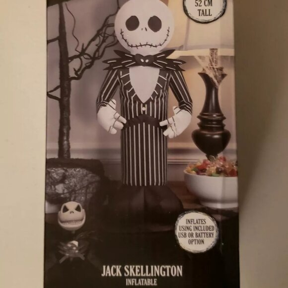 Gemmy 20" Jack Skellington Inflatable Nightmare Before Christmas Halloween Decor - Picture 1 of 6